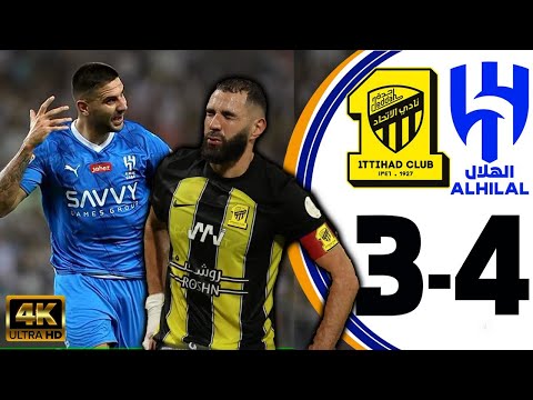 Al-Ittihad 3-4 Al-Hilal I INCREDIBLE Crazy Match I HIGHLIGHTS & ALL GOALS 2023 4K I Saudi Pro League