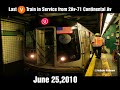 Last V Train In Service From 2Av 71 Continental Av June 25th 2010