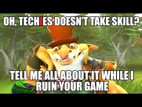 Techies Doesn't Take Skill? - DotA 2 Funny Moments