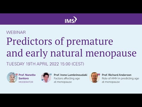 video:Predictors of premature and early natural menopause