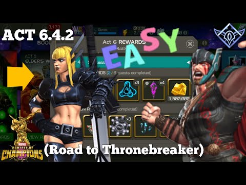 Act 6.4.2 Boss fight Thor Ragnarok Road to Thronebreaker easy path Mcoc Marvel Contest of Champions