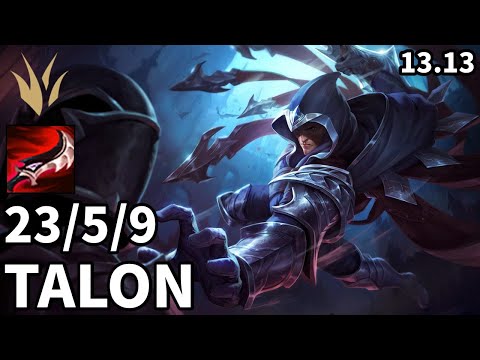 Talon Jungle vs Lee Sin - EUW Master | Patch 13.13