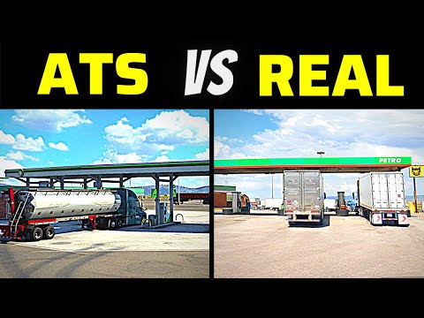 Wyoming DLC vs Real Life | Truck Stops of Wyoming | ATS Wyoming Map DLC
