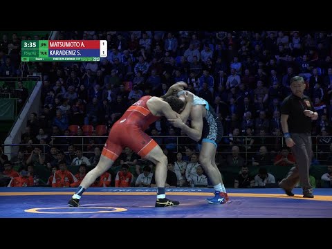 Round 1 FS - 92 kg: A. MATSUMOTO (JPN) v. S. KARADENIZ (TUR)