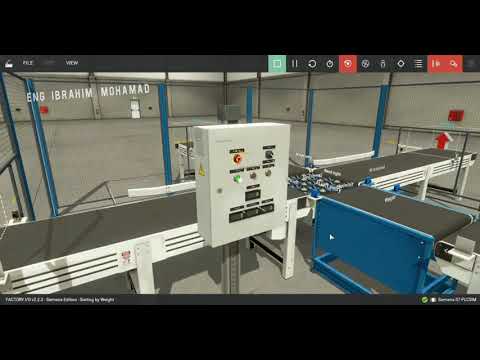 Sorting by weight project s7-1200 programmed by tia portal v16 and simulated by factory io