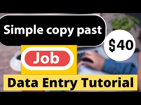 Simple Copy Past Job Make Money Online by Data Entry 40 | Fiverr Upwork