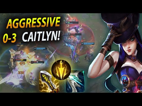 This is the most AGGRESSIVE 0-3 Caitlyn Carry you will see in Masters