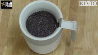 Découvrez la KINTO CAFEPRESS, pour un café et un thé directement dans le mug, avec les Cafés Pfaff !
