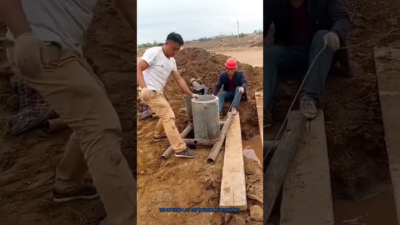 Well Drilling Pipe Installation: Construction Site Step