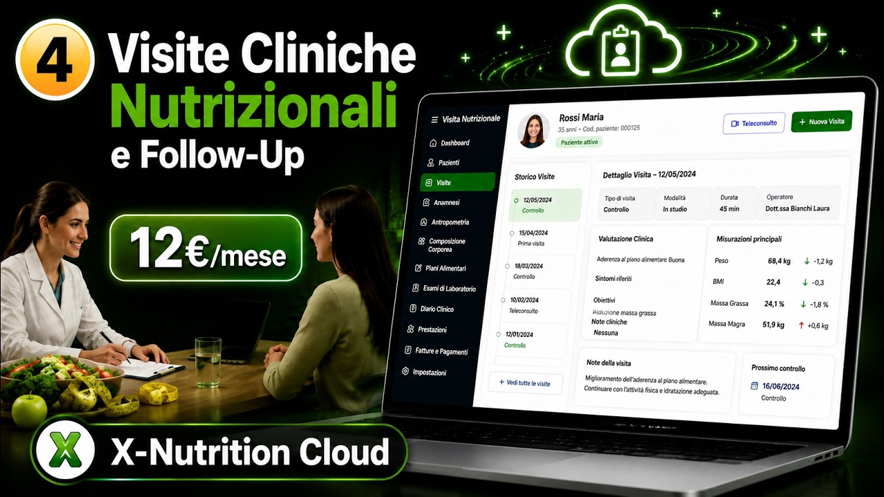 Visite Nutrizionali e Follow-Up X-Nutrition Cloud