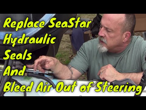 How To Replace SeaStar Hydraulic Steering Seal Glands and Flush Air Out