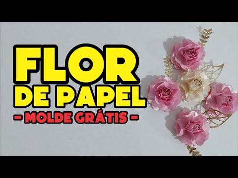 Flor de papel- molde grátis
