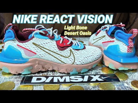 NIKE REACT VISION "LIGHT BONE, DESERT OASIS" TERRA BLUSH-PHOTO BLUE / Unboxing and Detailed Look 🇦🇪