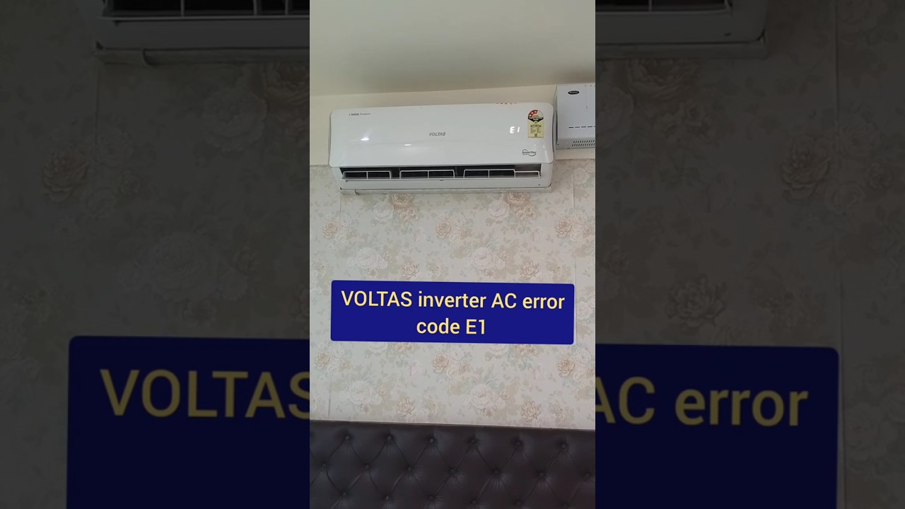 VOLTAS INVERTER SPLIT AC ERROR CODE. E1 ERROR fault ✅ #coolingsolutions #airconditioner Voltas ✅