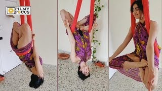 Adah Sharma Does Hanging Yoga : Cute Video - Filmy