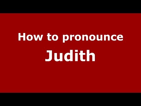 How to pronounce Judith