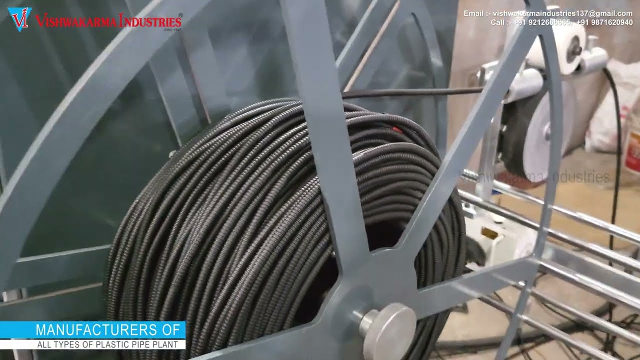 PP, PE, Nylon, HDPE, Corrugated Pipe Plant, Size 8mm to 25mm, Single Wall Corrugated Pipe Plant