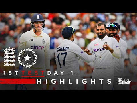 England Bowled Out For 183 | England v India - Day 1 Highlights | 1st LV= Insurance Test 2021