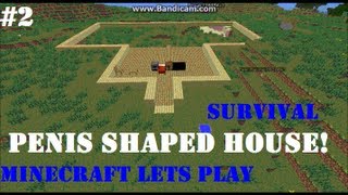 Penis Shaped House - Minecraft - Survival - Lets Play - #2