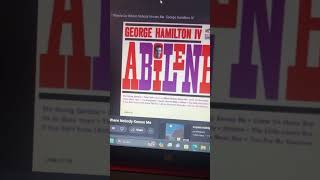 I Wanna Go Where Nobody Knows Me George Hamilton IV