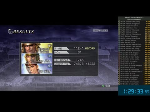 Speedrun - Warriors Orochi [360] (All Campaigns) [1h 29m 33s RT] [WR]