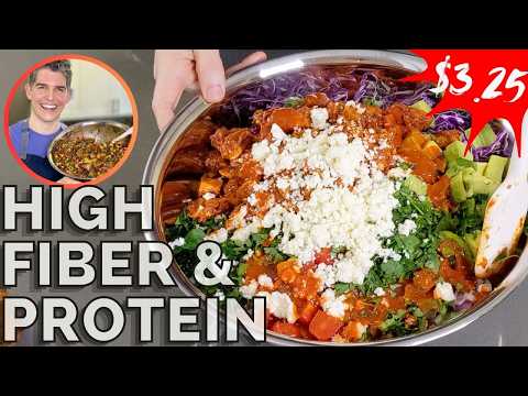 Enchilada Dense Bean Salad is High Protein, High Fiber, Low Cost