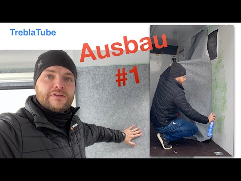 Anhängerausbau Wände mit Filz verkleiden - TreblaTube