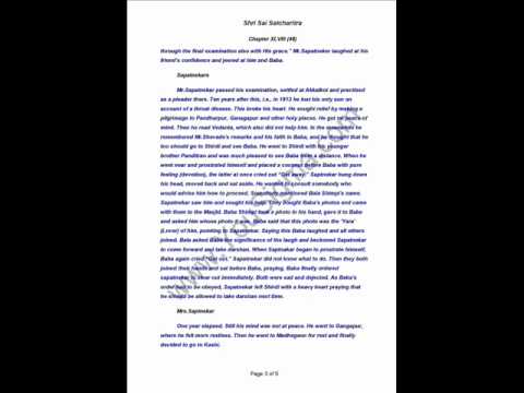 Sri Sai Satcharitra Chapter 48 - Warding off Devotee's Calamities...