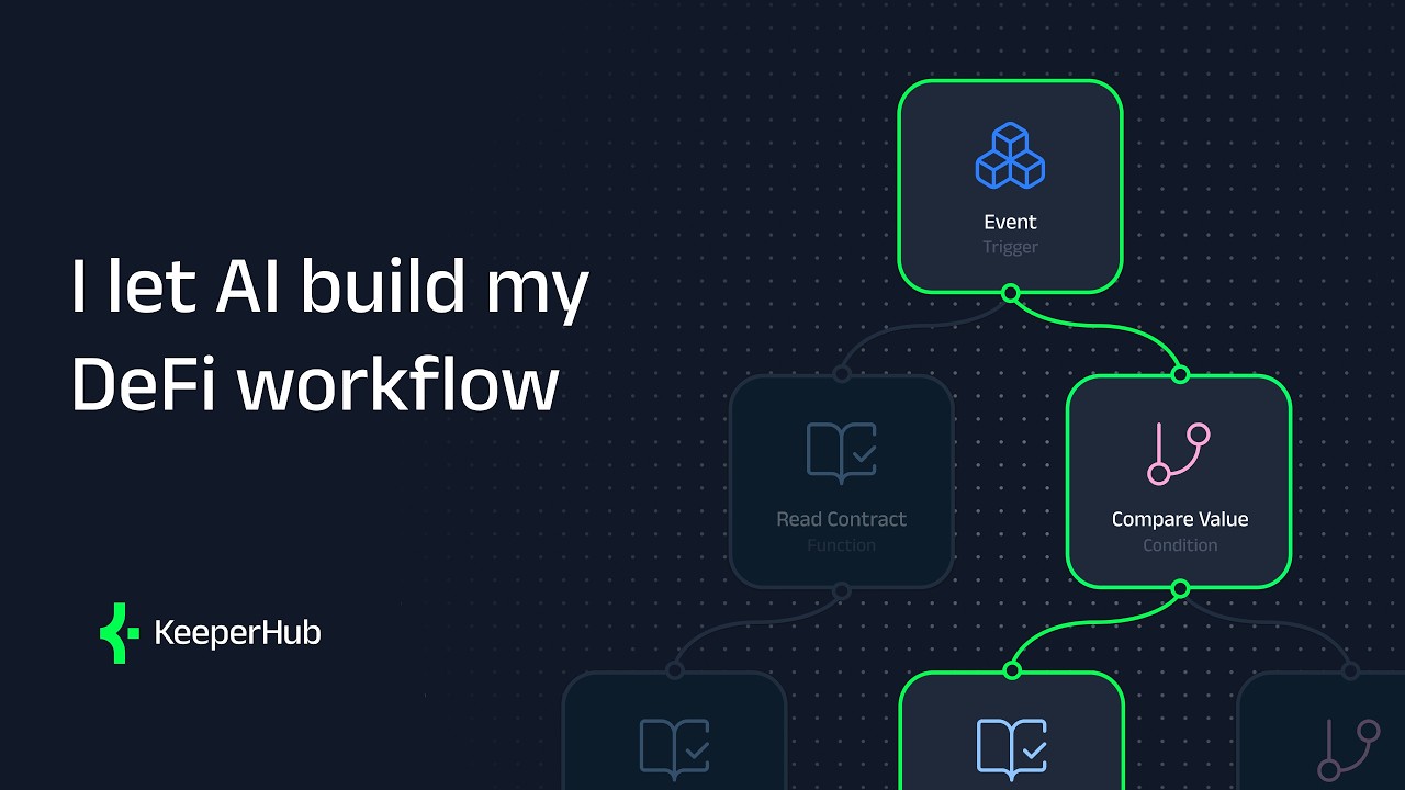 AI Agent Builds a DeFi Workflow in Minutes | KeeperHub Tutorial