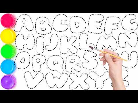 ABCDEFGHIJKLMNOPQRSTUVWXYZ, The BEST Way to Learn ABCs: Fun Painting & Tracing!, KS ART