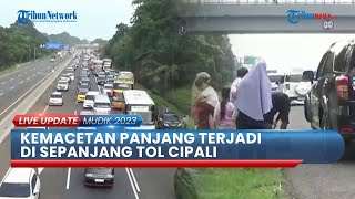 Kemacetan Panjang di Tol Cipali, Tiga Lajur hingga Bahu Kendaraan Dipadati Kendaraan Pribadi Pemudik
