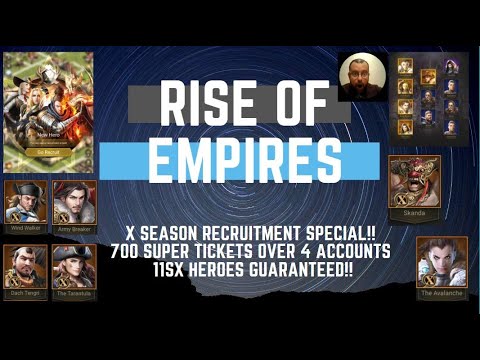 X Seasonal Recruitment Special!! 700 Super tickets, 11 SX guaranteed!!! - Rise of Empires Ice & Fire