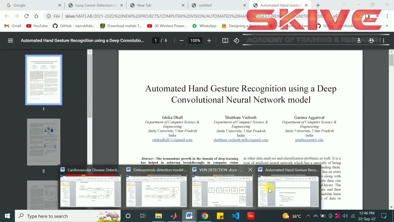 Automated Hand Gesture Recognition Using a Deep Convolution Neural Network Model | Matlab