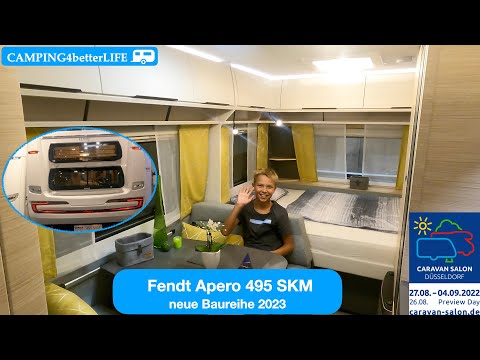 Caravan-Salon 2022: Fendt Apero 495 SKM - neue Einstiegs-Baureihe ab 2023 im schönen Design