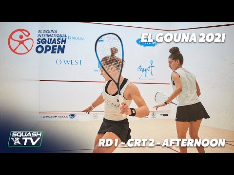 Live Squash: El Gouna 2021 - Rd 1 - Court 2 - Afternoon