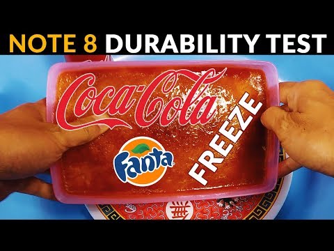 Galaxy Note 8 Freeze Test! (10 hours in Coca-Cola & Fanta) Durability Water Test- Will it Survive?