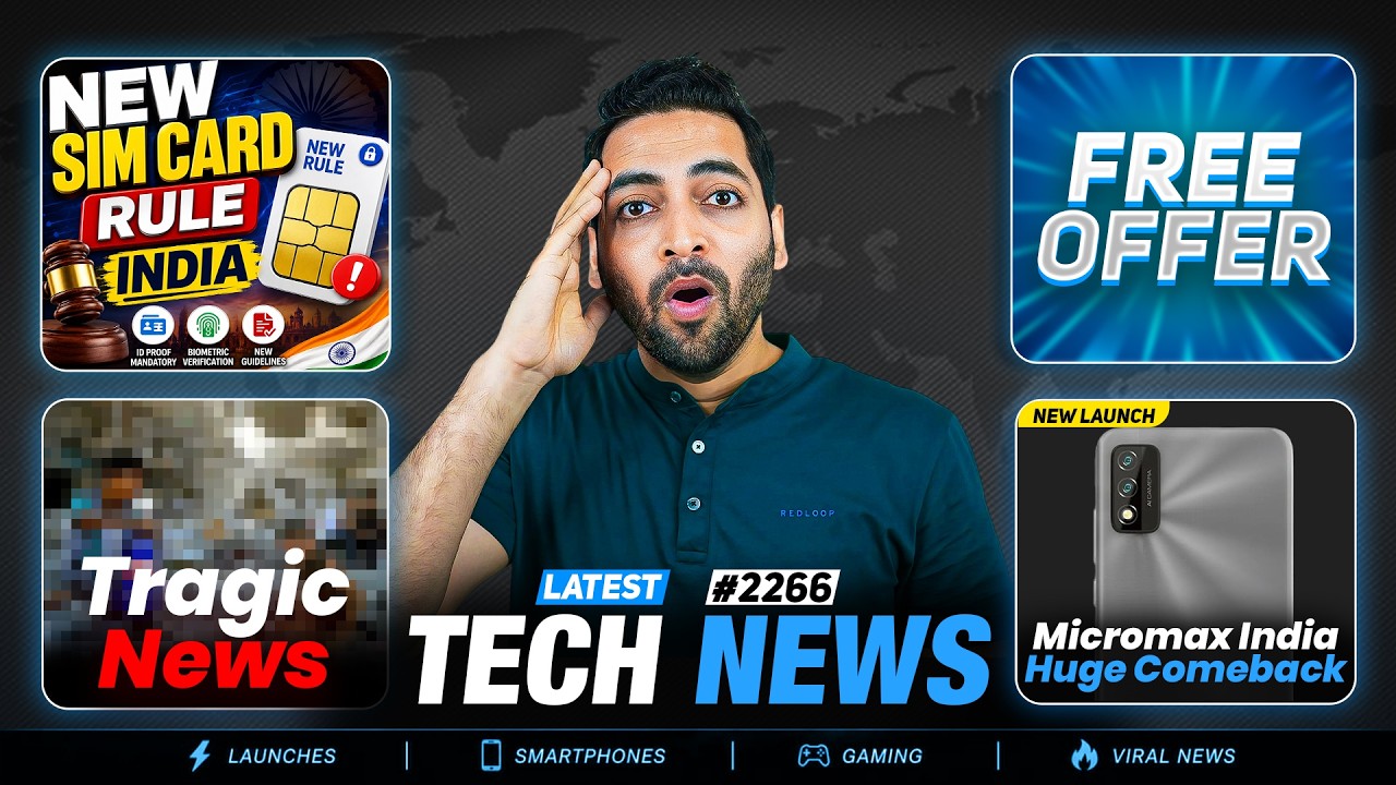 New Sim Card Rule😳,Bilibili x YouTube,POCO X8 Power India,Free Offer😍,Tragic News,MicromaxComeback