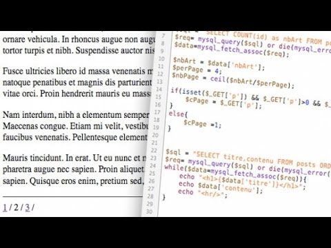 Tutoriel PHP Créer une pagination