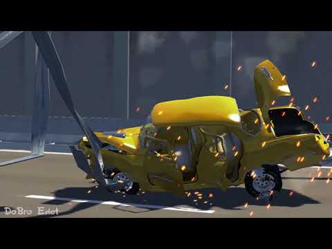 Guardrails High Speed Crashes Beamng Drive|Guardrail Crashes #1