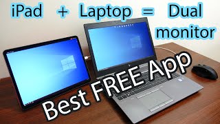 Best free app to transform iPad as second monitor with windows 10 - Splashtop
