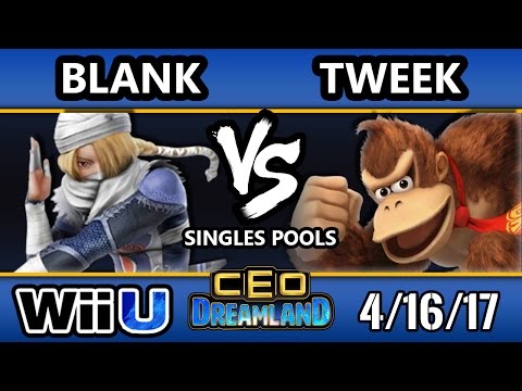 CEO Dreamland 2017 Smash 4 - Blank (Sheik) Vs. P1 | Tweek (Donkey Kong) SSB4 Pools - Smash Wii U