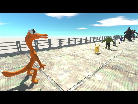 NEW UNIT! Rainbow Friend Orange Death Fall - Animal Revolt Battle Simulator