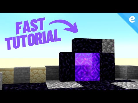 How to Make a NETHER PORTAL with LAVA & WATER