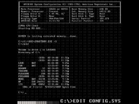 MASTER BOOT RECORD - C:\EDIT CONFIG.SYS