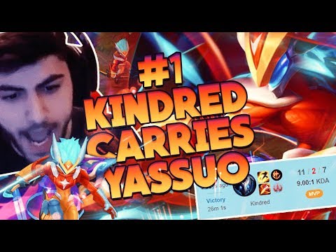 RANK 1 KINDRED FOREST WITHIN PIGGYBACKS YASSUO TO THE ENEMY NEXUS - League of Legends