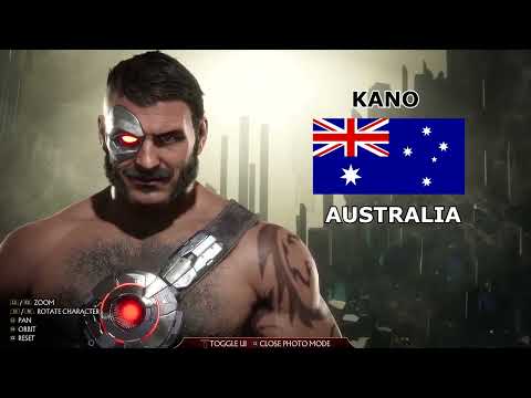 Mortal Kombat 11 - All Characters Nationality 2022