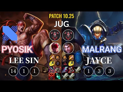 DRX Pyosik Lee Sin vs Malrang Jayce Jungle - KR Patch 10.25
