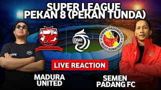 Download lagu LIVE REACTION MADURA UNITED vs SEMEN PADANG FC 🔴 Pekan 8 Tunda BRI Super League 2025 mp3