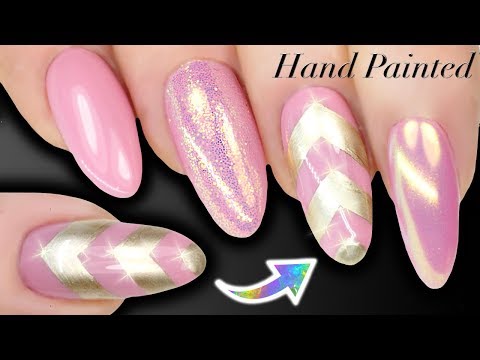 HOW TO HAND PAINT CHEVRONS - Nail Art For Beginners - ZIG ZAGS (Skills Building)