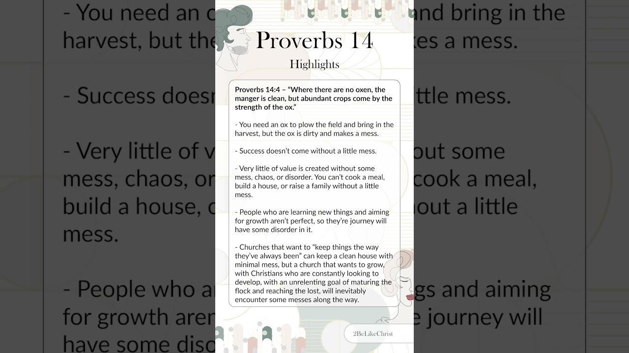 Proverbs 14 Explained in 1 Minute... #biblestudy  #proverbs  #proverbs14  #bookofproverbs